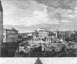 Dresden, de ruïnes van de Pirnaische Vorstadt