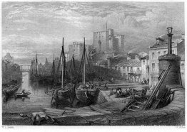 Castle Rushen, Castleton, Isle of Man, gravure door William Mill