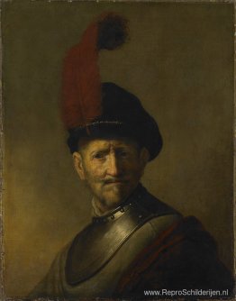 Een oude man in militair kostuum (voorheen Portret van Rembrandt