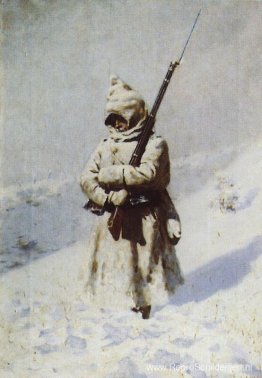 Soldaten in de sneeuw