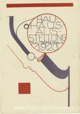 Ansichtkaart voor de Bauhaus-tentoonstelling (Postkarte für die