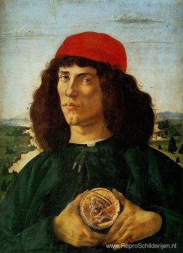 Portret van een man met de medaille van Cosimo