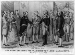 Eerste ontmoeting van Washington en Lafayette