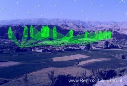 250 afbeeldingen van laserrecreaties van de Boeddha's van Bamiya