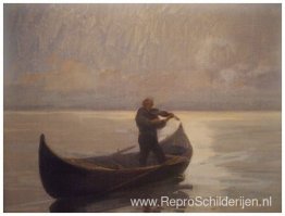 Violist in een boot