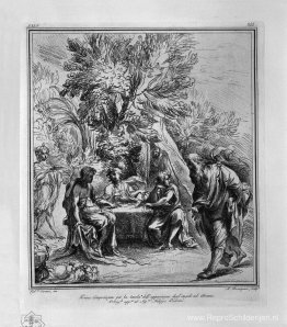 Verschijning van de engelen aan Abraham, uit L Carracci