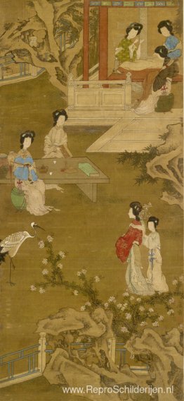 Making the Bride's Gown (anonieme kopie naar Tang Yin)