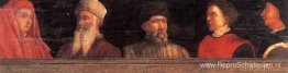 Portretten van Giotto, Uccello, Donatello, Manetti en Bruno