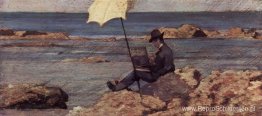 Silvestro Lega, op het schilderij Riva al Mare