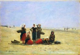 Vrouwen op het strand van Berck