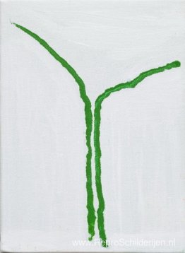 In groen (8 verticale kleuren/2)