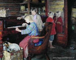 Kinderen aan de piano