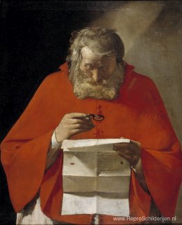 Sint-Hiëronymus leest een brief