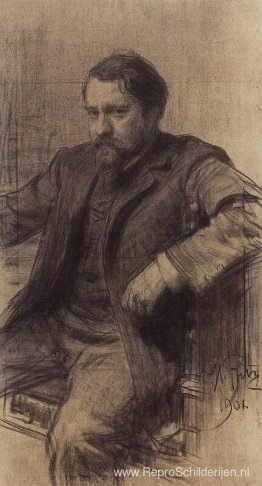 Portret van de kunstenaar Valentin Serov