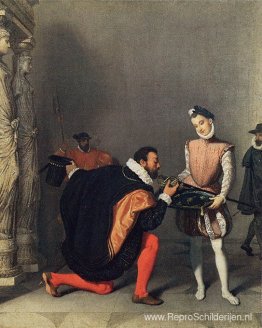 Don Pedro van Toledo kust het zwaard van Henri IV