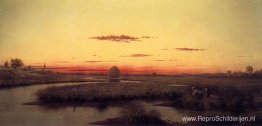 Eendenjagers in een Twilight Marsh