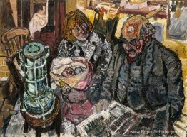 Een gemeenteraadslid van Carlisle met Jean en David Bratby