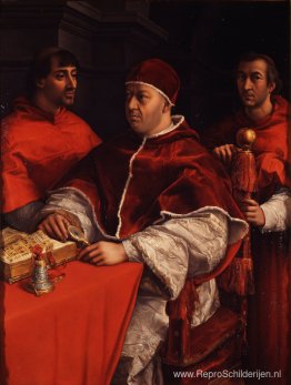 Portretten van Leo X kardinaal Luigi de' Rossi en Giulio de Medi