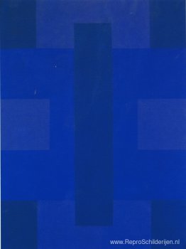 Blauw schilderij