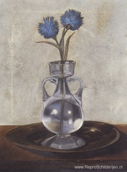 De vaas met korenbloemen