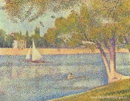 De rivier de Seine bij La Grande-Jatte