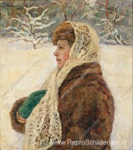 Portret van Natalia Petrovna Konchalovskaya, dochter van de kuns