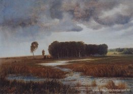 Landschap met moerassen en beboste eilanden