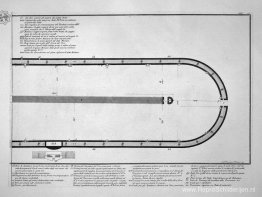 Plattegrond van het Circus van Caracalla in het huidige Capena b