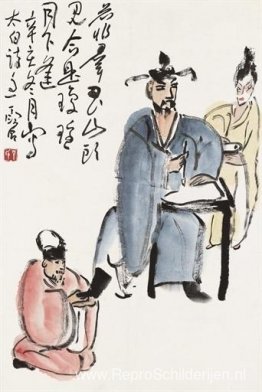 Li Bai's dronken kalligrafie