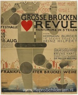 Affiche voor de Grote Brugrevue (Große Brücken Revue)