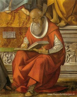 St. Jerome (detail uit Virgin Enthroned with Saints)