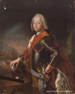 Portret van Christian August, prins van Anhalt Zerbst, vader van