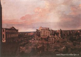 Dresden, de ruïnes van de Pirnaische Vorstadt