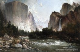 Piute Visserij aan de Merced-rivier, Yosemite Valley 1891