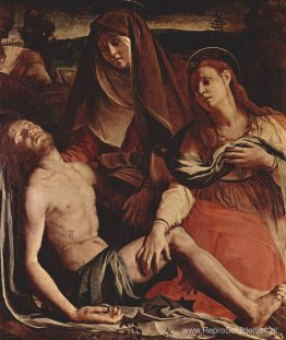 De dode Christus met de Maagd en de heilige Maria Magdalena