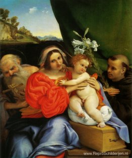 Madonna met St. Hieronymus en St. Antonius van Padua