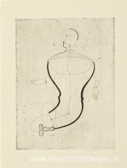 Abstract figuur, naar links gericht: figuur S (Abstracte figuur,