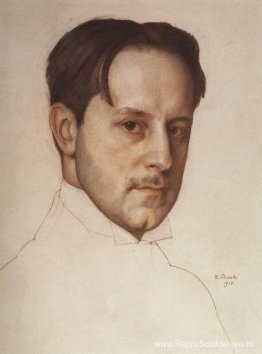 Portret van de kunstenaar M. Dobuzhinsky