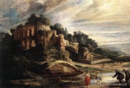 Landschap met de ruïnes van de Palatijn in Rome