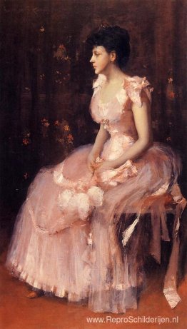 Portret van een dame in roze (ook bekend als Dame in roze portre