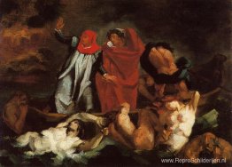 De bark van Dante (naar Delacroix)