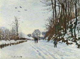 De weg naar de boerderij van Saint-Simeon in de winter