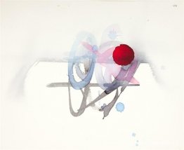 Zonder titel (rood, zwart, roze en blauw)