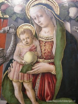 Madonna op de troon met donor (detail)