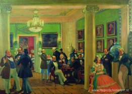 In de woonkamer in Moskou in de jaren 1840