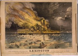 Vreselijke brand van de stoomboot Lexington in Long Island Sound