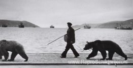 Montreur d'ours au long du Bosphore