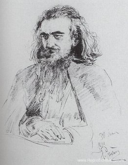 Portret van Vladimir Sergejevitsj Solovjov