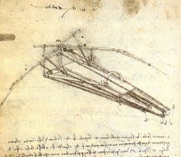 Een van Leonardo da Vinci's ontwerpen voor een ornithopter