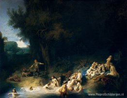 Diana Badend, met de verhalen van Actaeon en Callisto